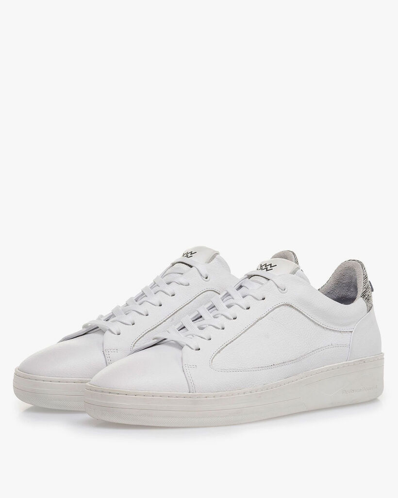 Witte kalfsleren sneaker