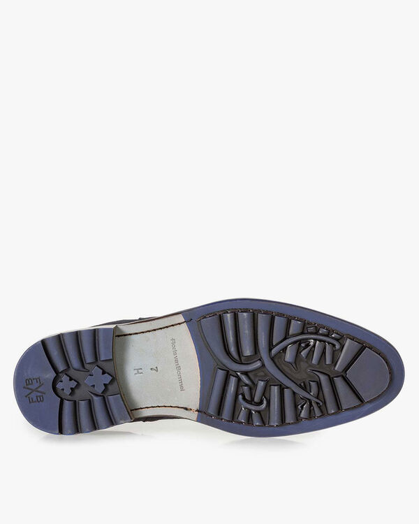 Dark blue suede chelsea boot