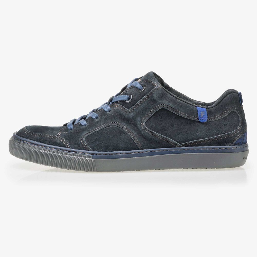 Floris van Bommel men’s dark blue suede leather sneaker