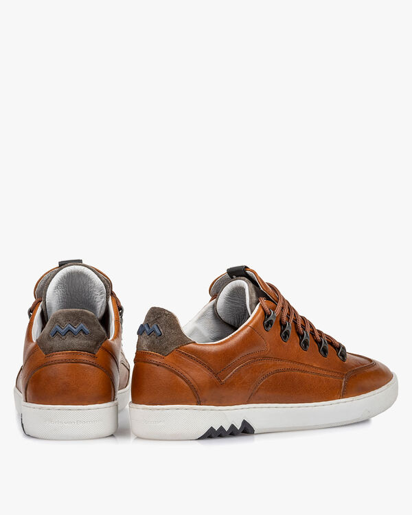Hiking sneaker leer cognac