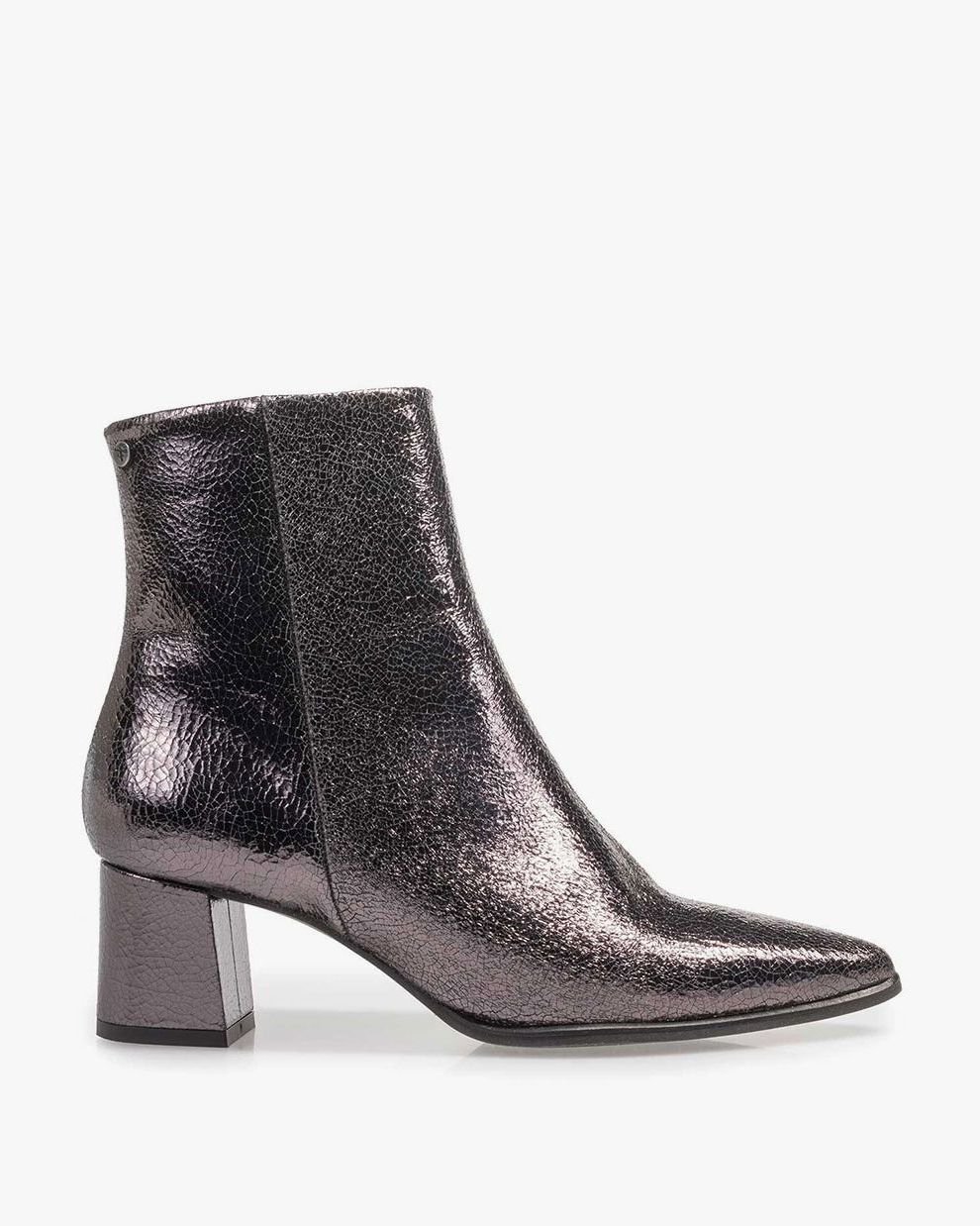 Women s grey leather ankle boots 85623 00 Floris van Bommel Women