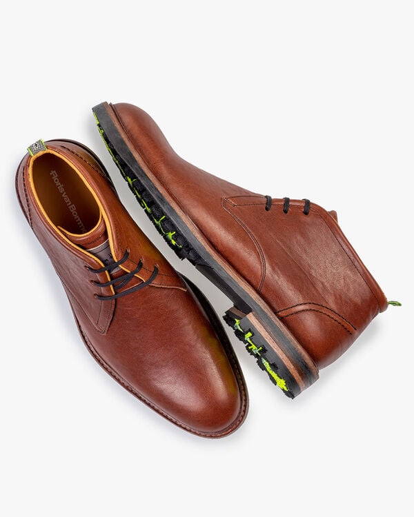 Veterboot leer cognac