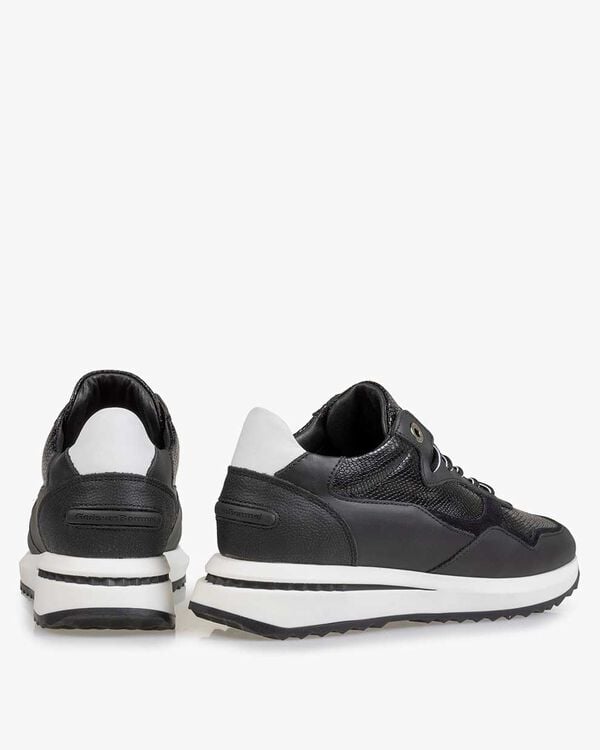 Sneaker reptielenprint zwart