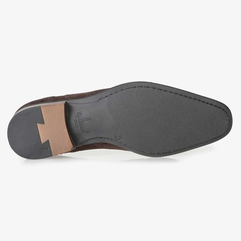 Bruine kalfssu&egrave;de brogue