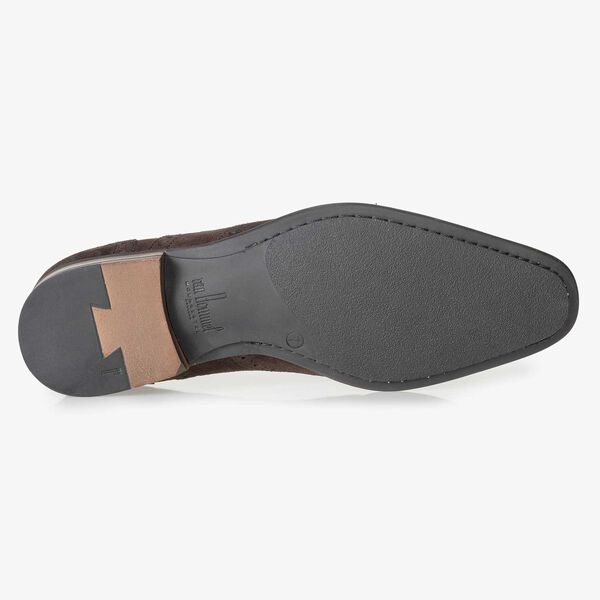 Bruine kalfssu&egrave;de brogue
