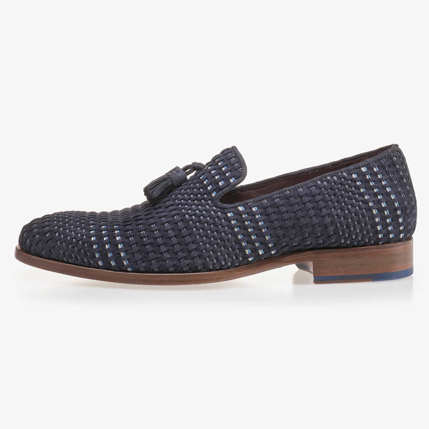 Dark blue suede leather loafer Floris van Bommel