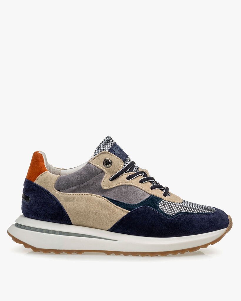 Sneaker blauw su&egrave;de
