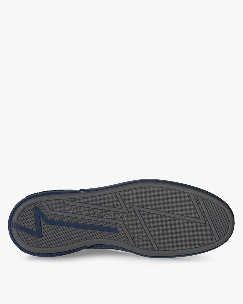 Sneaker printed leather blue