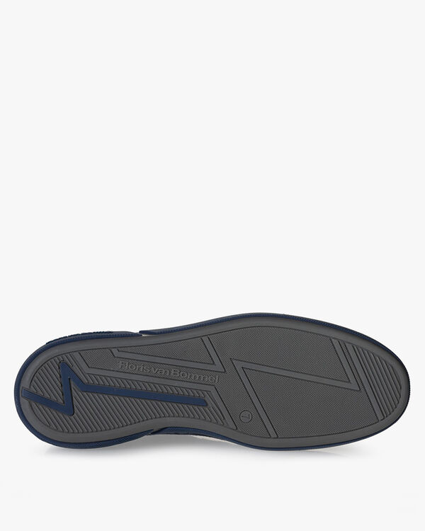 Sneaker printed leather blue