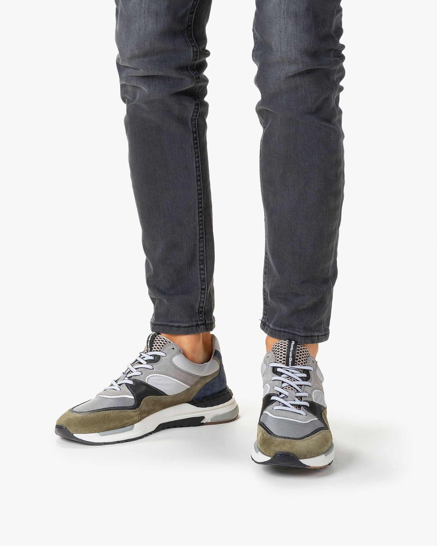 Sneaker suède groen SFM-10121-50-01 | Floris van Bommel Official®