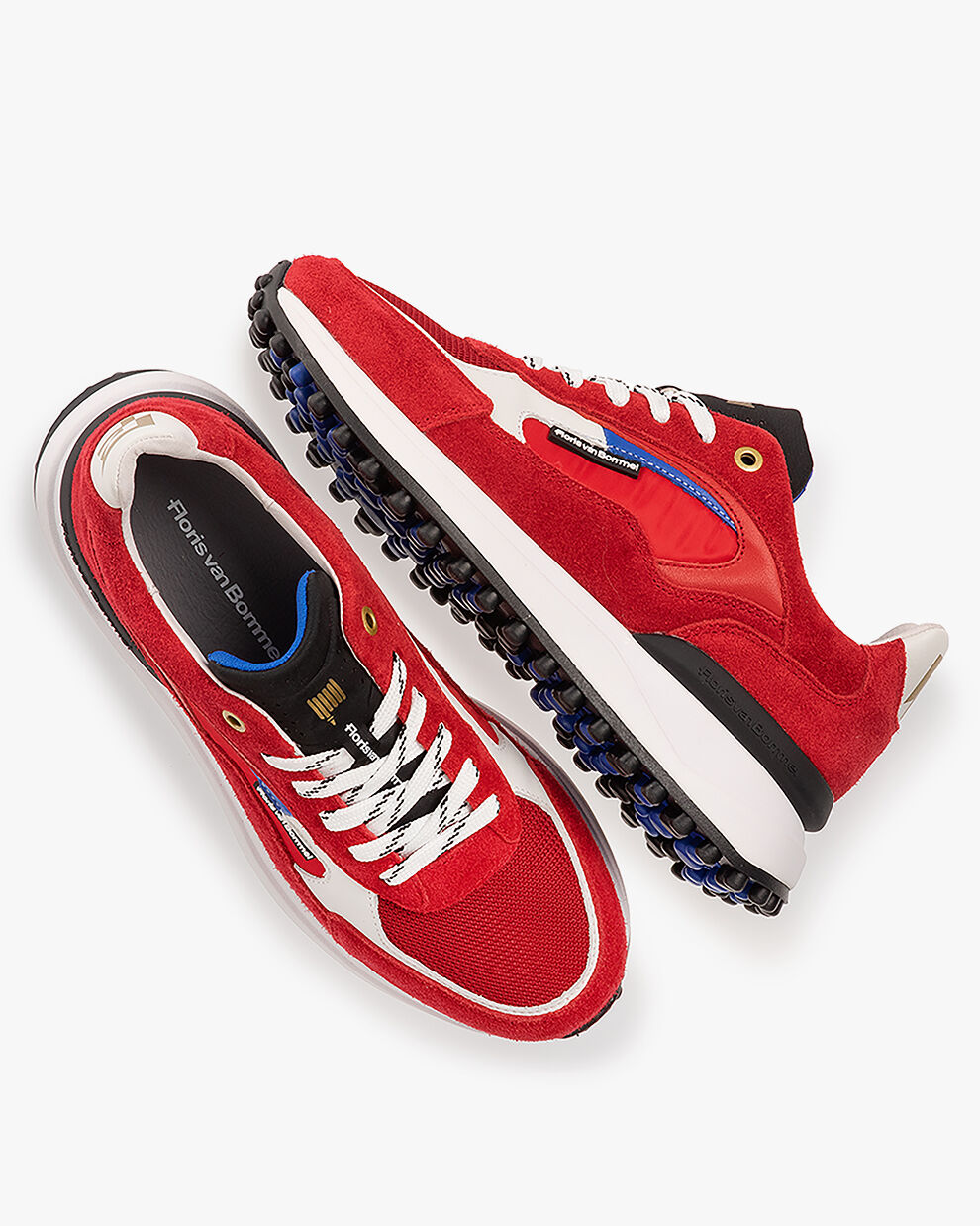 Floris van bommel sneakers rood clearance