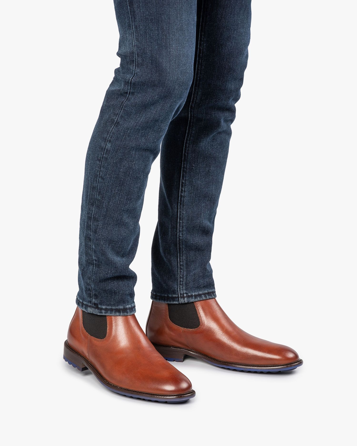 Kalfsleren chelsea boot cognac SFM-60011-23-01 | Floris van Bommel®