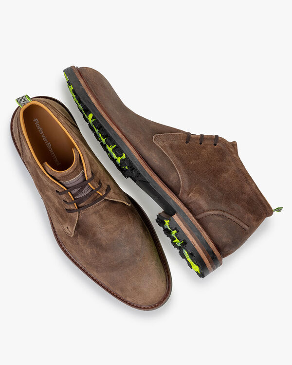 Veterboot su&egrave;de cognac