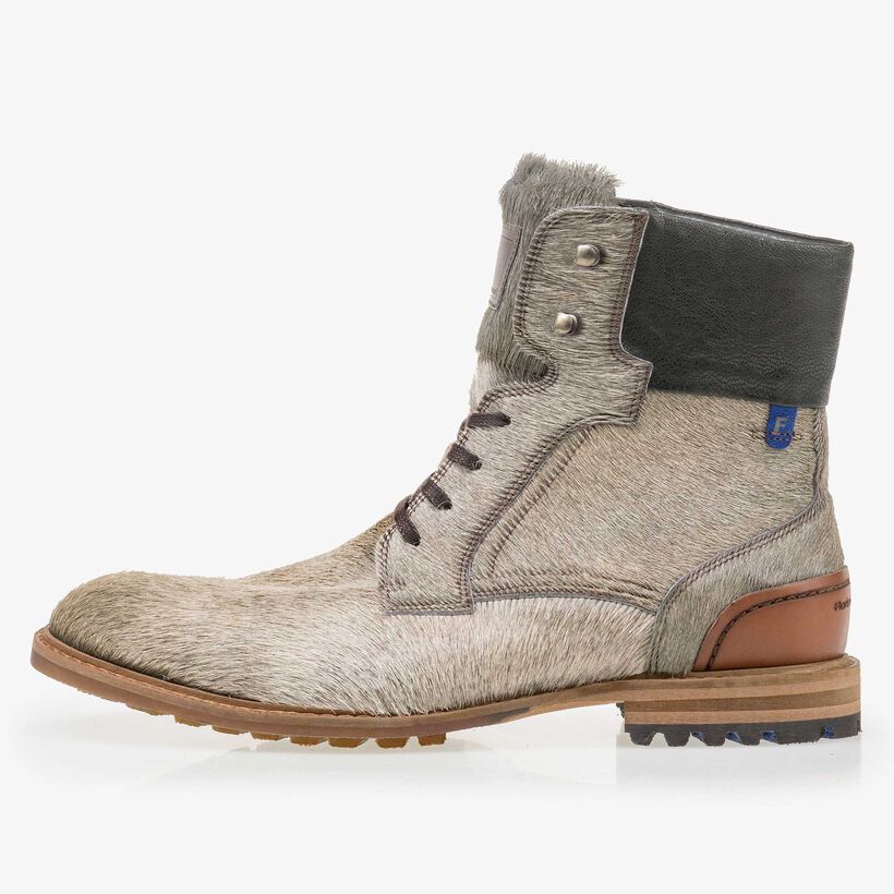 Floris van Bommel Premium heren zandkleur veterboot