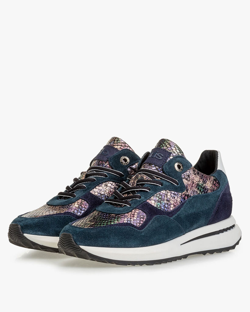 Sneaker metallic print roze