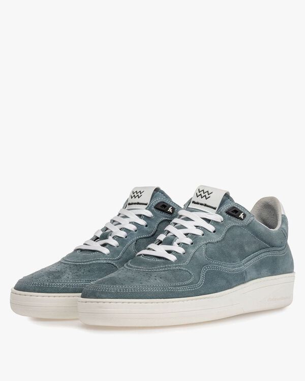Sneaker suede leather turquoise