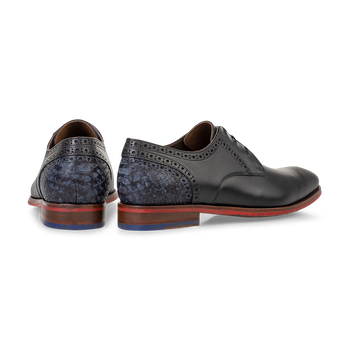 Veterschoen kalfsleer zwart