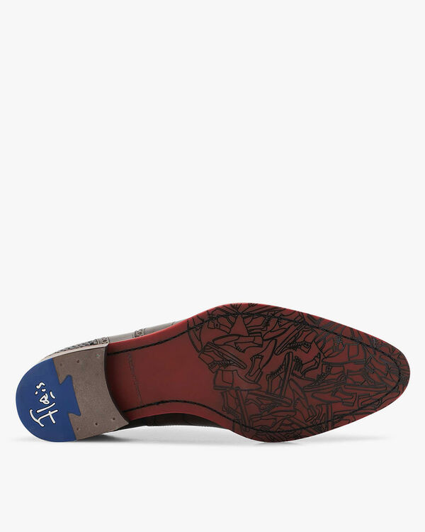 Veterschoen kalfsleer donkerbruin