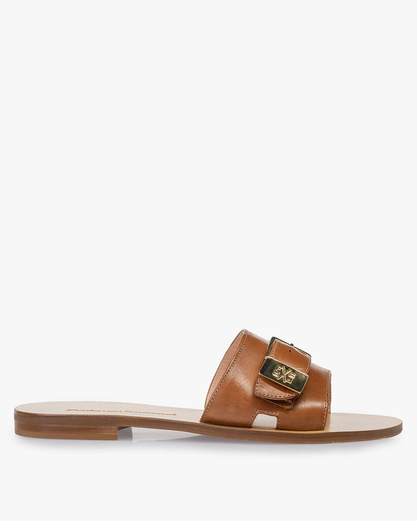 Slipper kalfsleer cognac