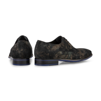 Veterschoen su&egrave;de donkergroen