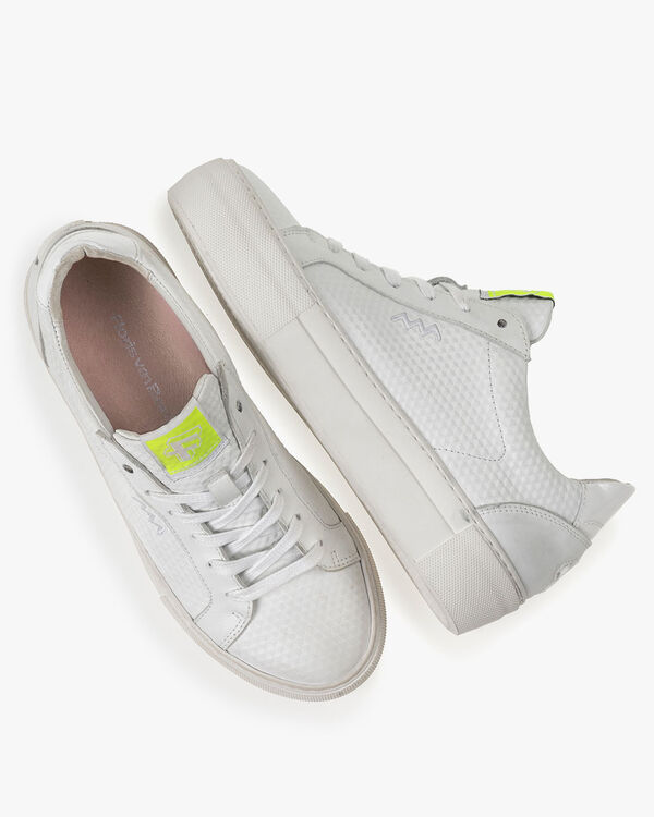 Sneaker geprint leer wit