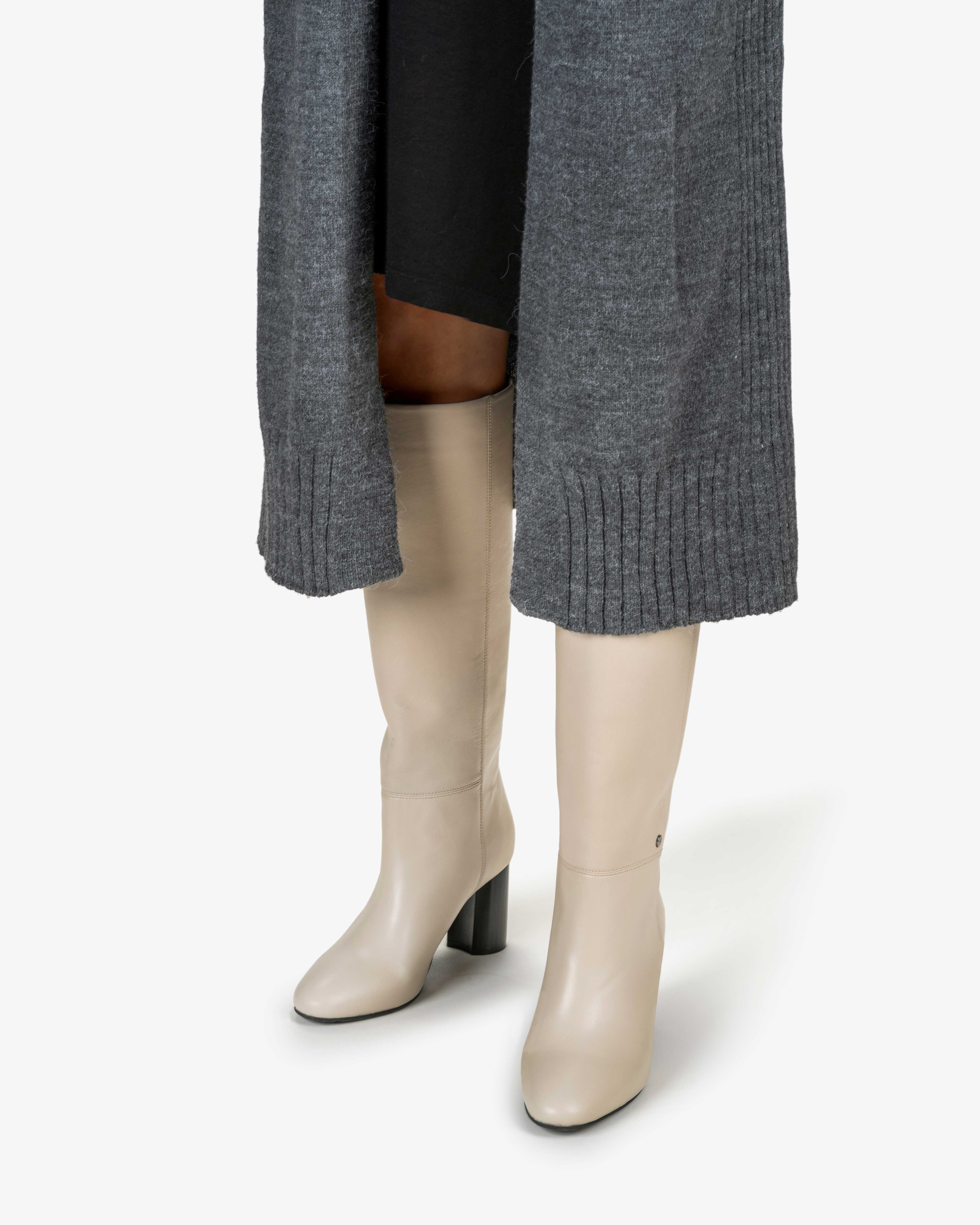 Laars leer beige SFW-80035-22-01 | Floris van Bommel Women®