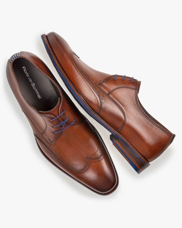 Veterschoen cognac kalfsleer