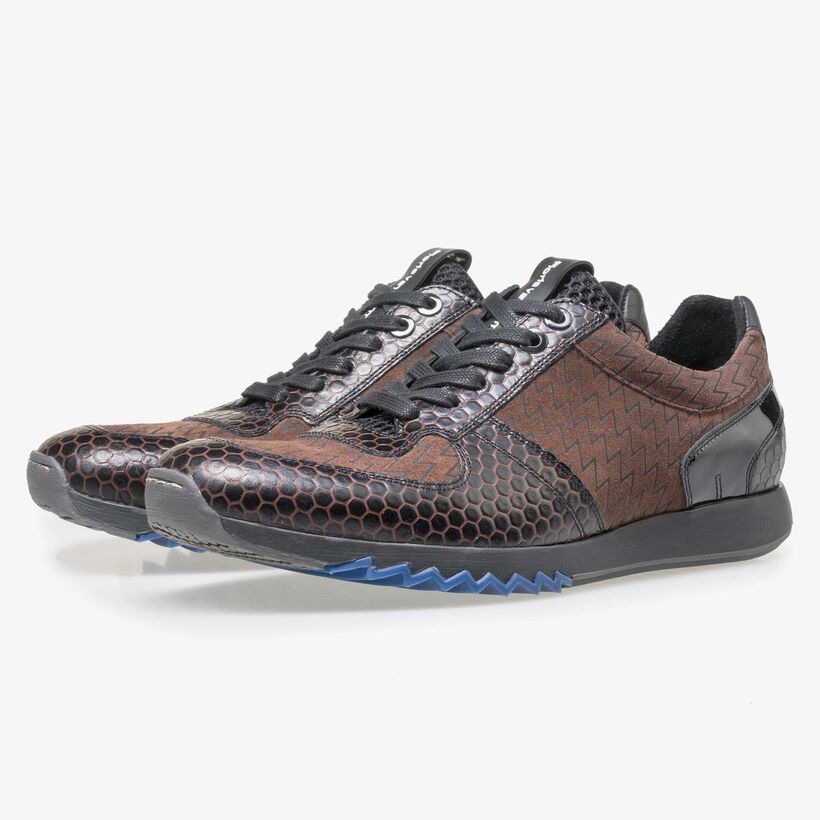 Floris van Bommel bruine leren heren sneaker
