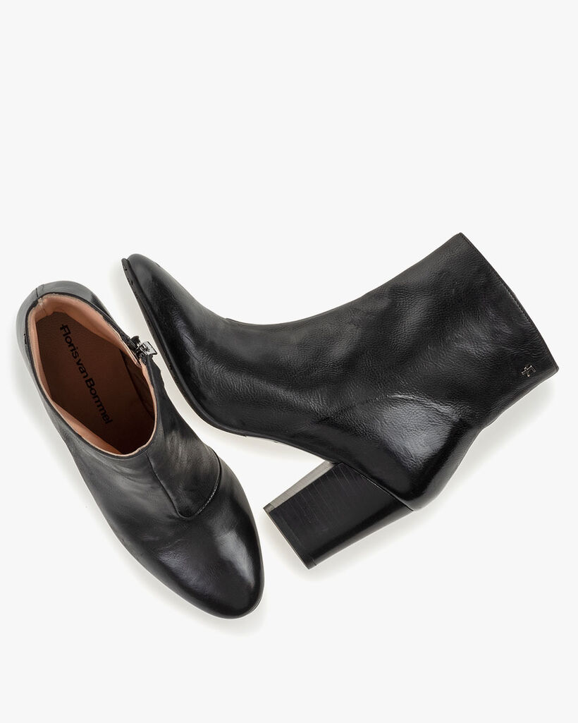 Ankle boot nappa leather black