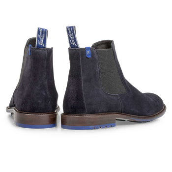 Dark blue suede chelsea boot