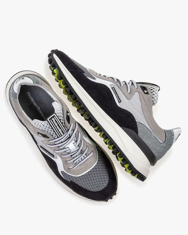 Noppi sneaker su&egrave;de lichtgrijs