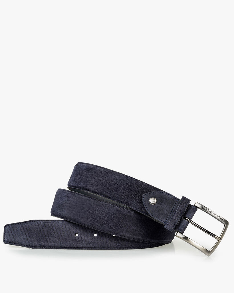 Riem geprint su&egrave;de blauw