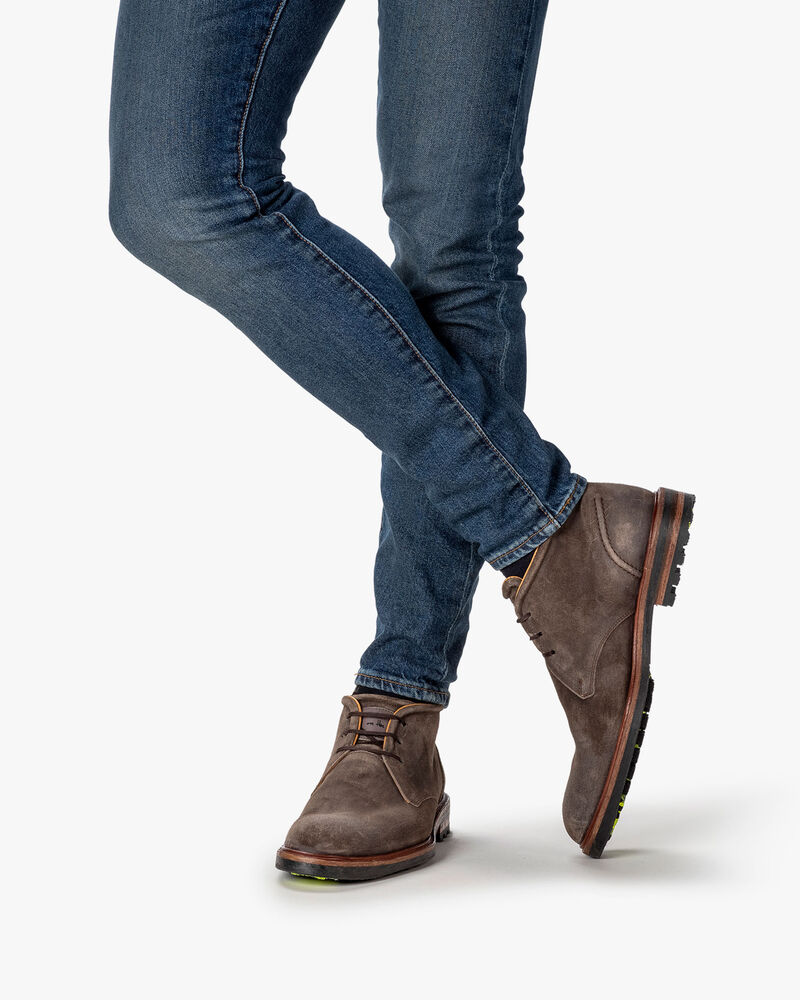 Veterboot suede taupe