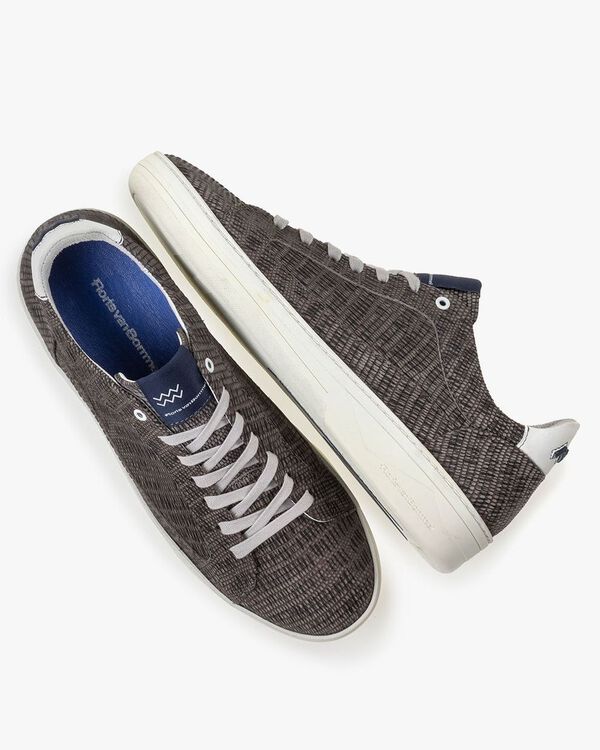 Sneaker met print taupe