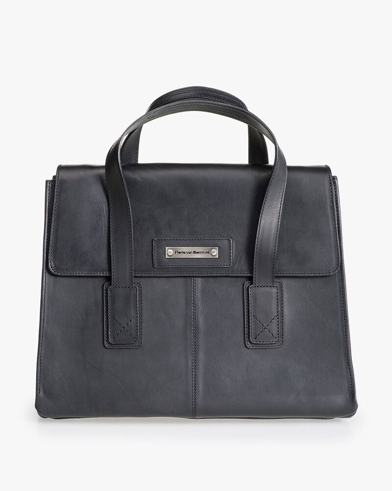 Zwarte leren business bag