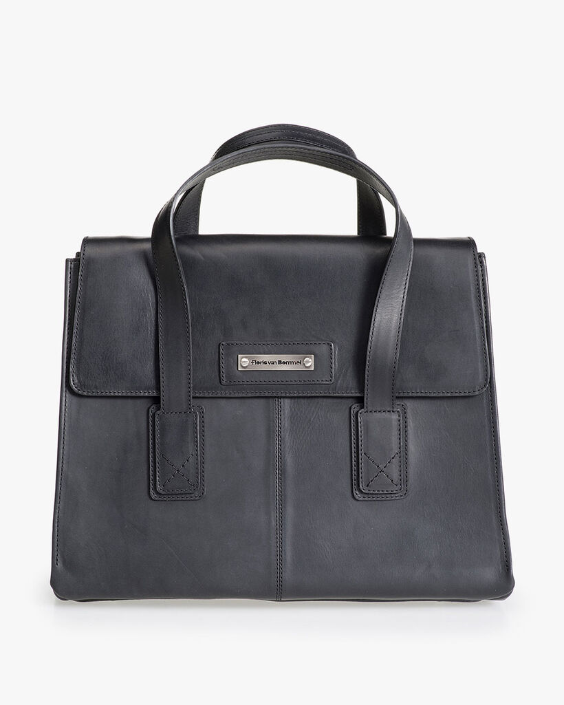 Zwarte leren business bag