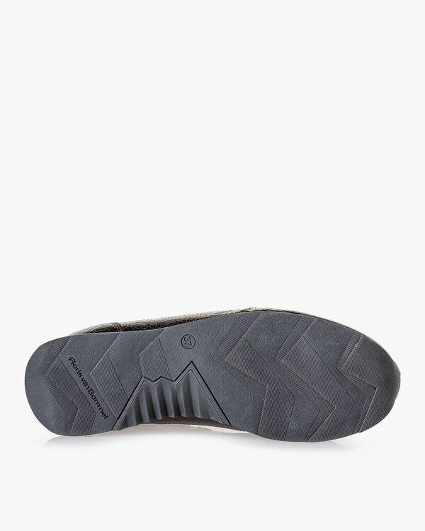 Sneaker donkerbruin leer