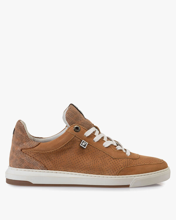 Sneaker nubuck leather cognac