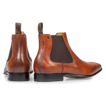 Leather Chelsea boot dark cognac