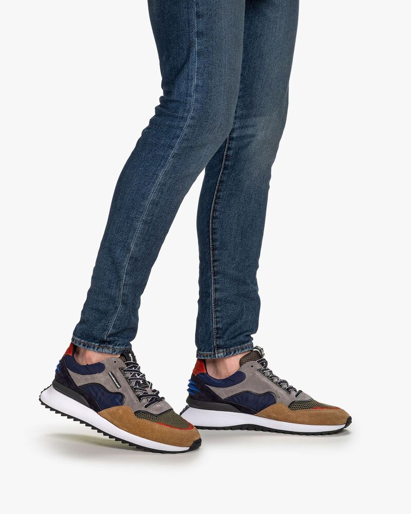 Sharki sneaker su&egrave;de grijs