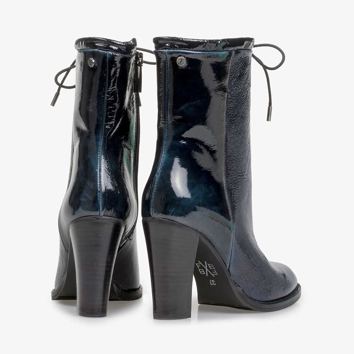 Blue patent leather ankle boots 85626 03 Floris van Bommel Women