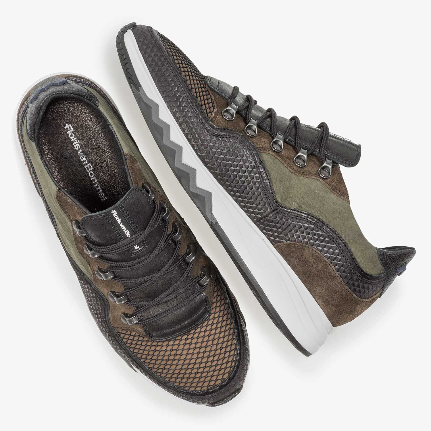 Green leather sneaker 16393 00 Floris van Bommel Official
