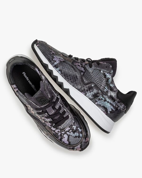 Nineti reptielenprint donkergrijs