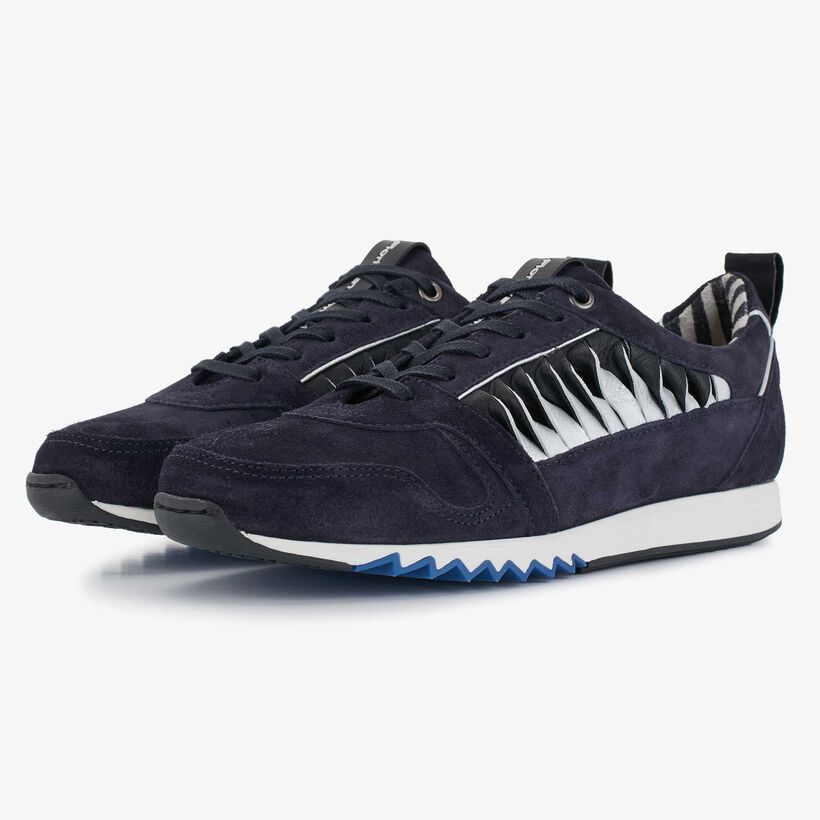 Floris van Bommel donkerblauwe dames sneaker