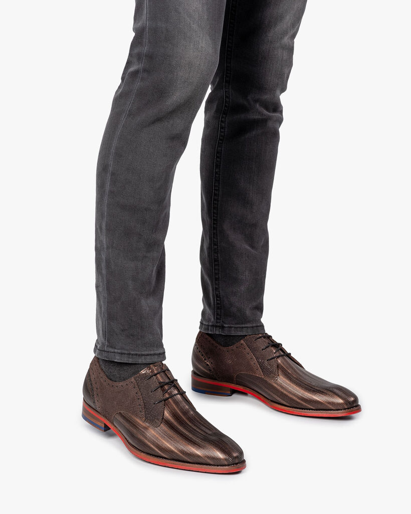 Veterschoen metallic brons