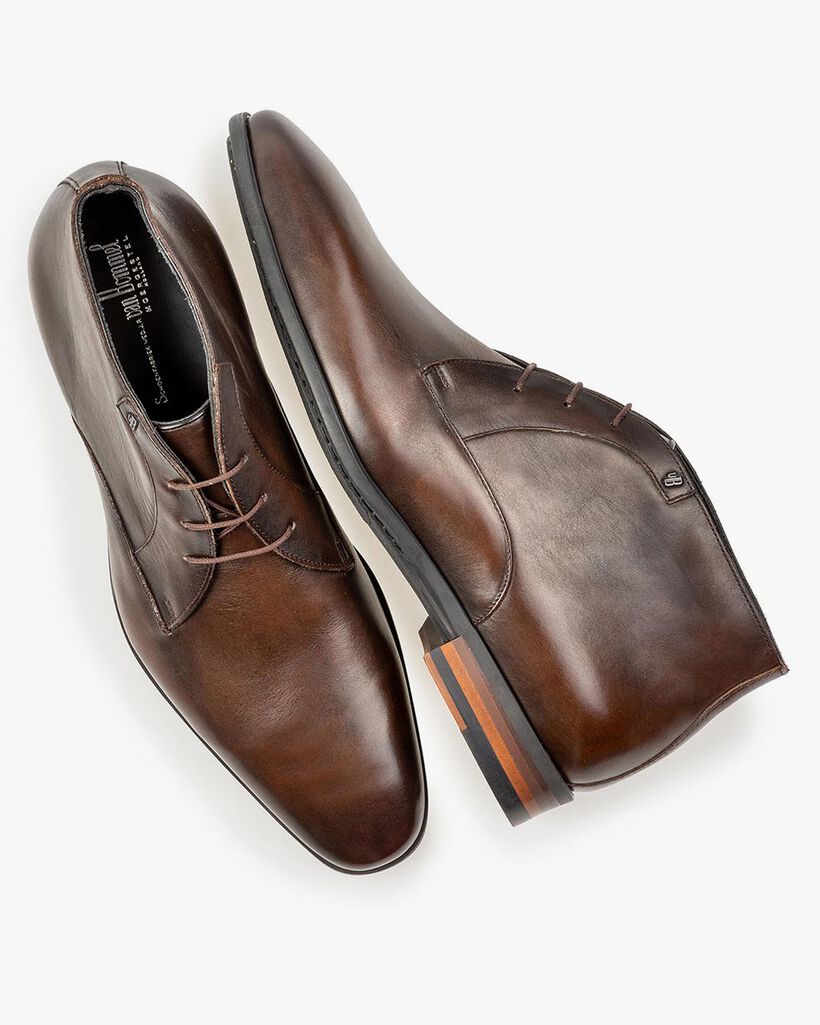 Veterboot kalfsleer donkerbruin