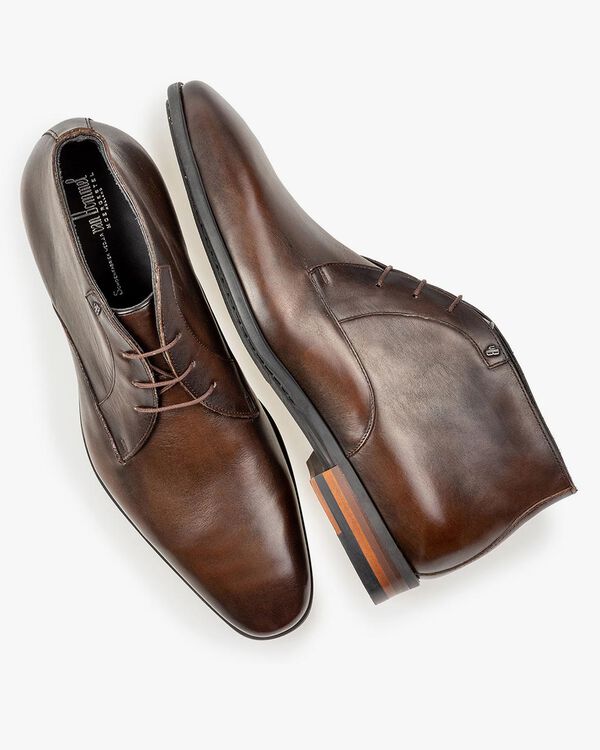 Veterboot kalfsleer donkerbruin