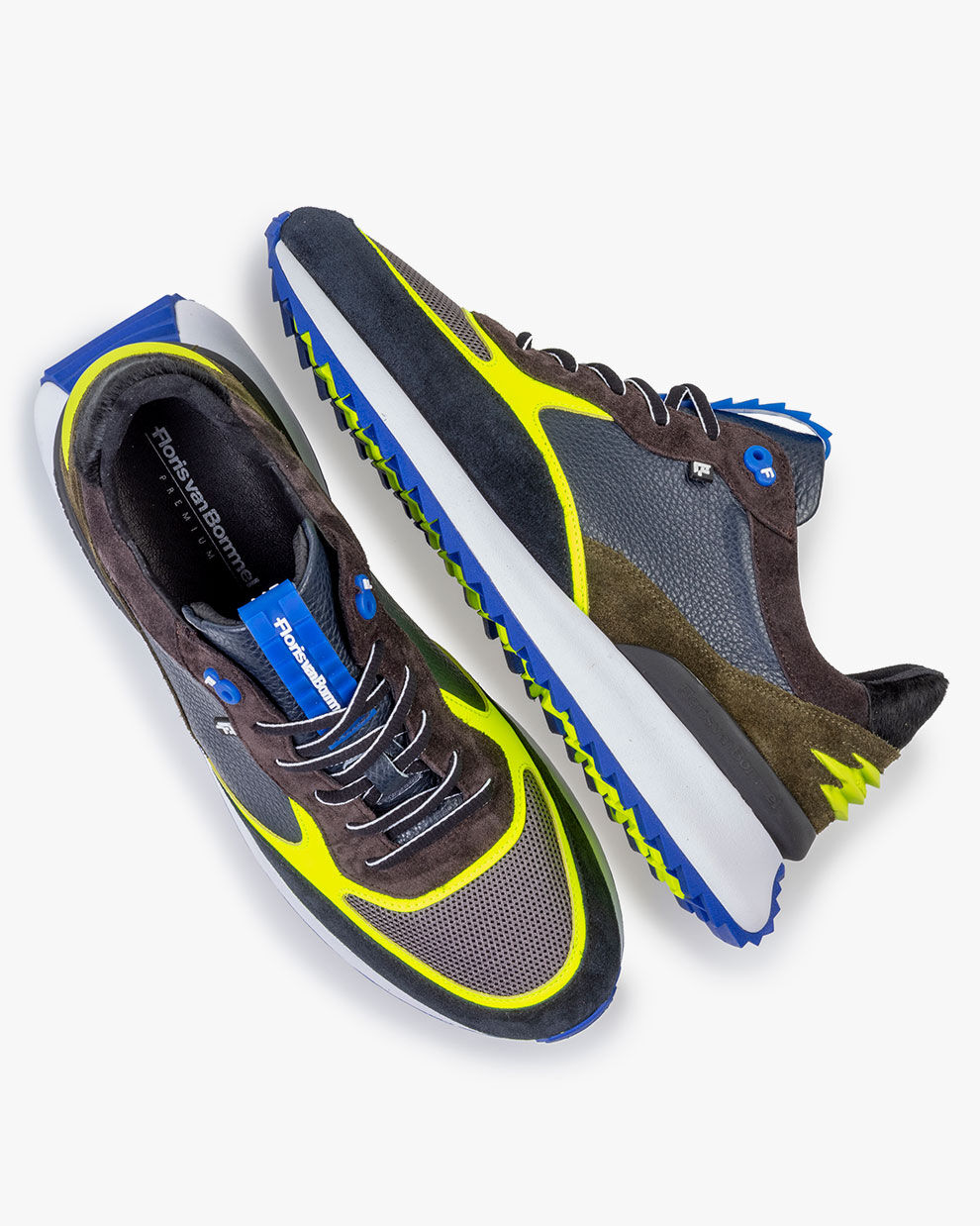 Sharki sneaker blue/yellow 16486/00 | Floris van Bommel Official®