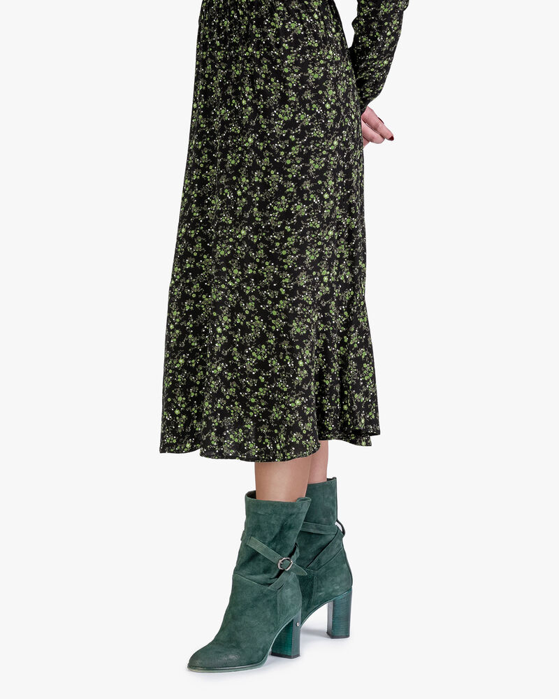 Halfhoge laars su&egrave;de petrol