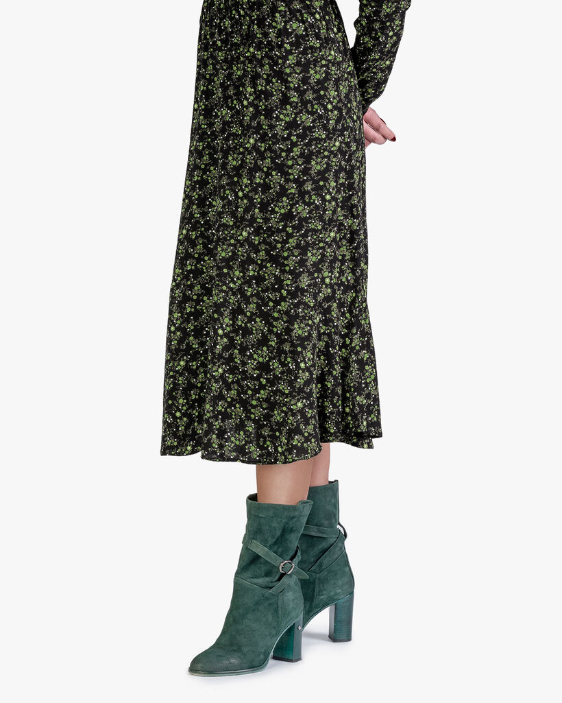 Halfhoge laars su&egrave;de petrol